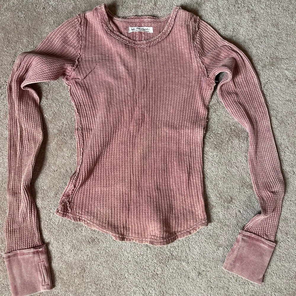 We The Free Dusty Rose Ribbed Tee